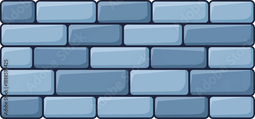 A seamless pattern of blue-grey bricks with dark mortar lines
