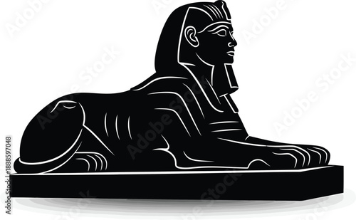 A zen black and white buddha statue silhouette sits in a meditation pose as a vector art sketch for people seeking a yoga lifestyle