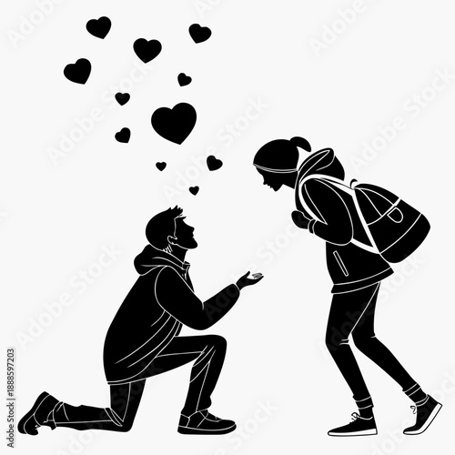 silhouette of a girl