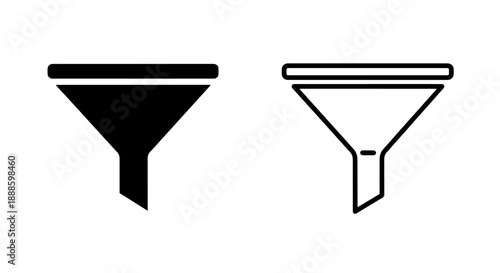 Marketing Funnel Icon: Visualizing Data Flow and Customer Journey for Business Strategy and Analytics