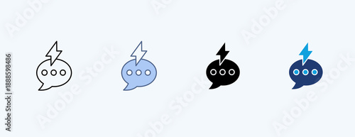 Instant Messaging Multiple Icon Illustration Vector