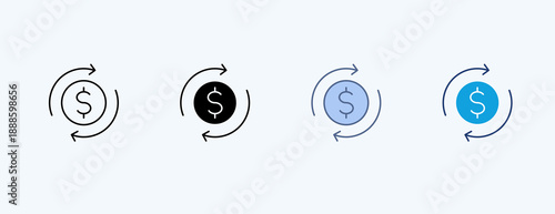 Subscription Multiple Icon Illustration Vector