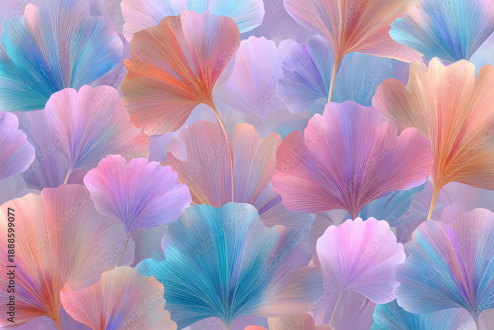 custom made wallpaper toronto digitalFloral pattern with purple, pink, and blue flowers filling the background during daytime
