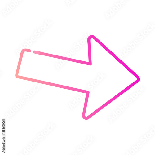 Glossy red 3d vector arrow button and direction sign icon illustration for business web communication and internet chat speech bubble concept design element