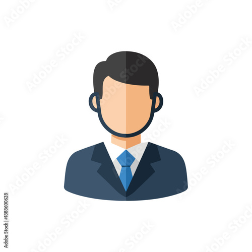 Businessman Icon in Suit and Tie