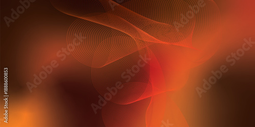 Abstract orange fractal wave background with flowing lines and light creating a modern digital wallpaper design