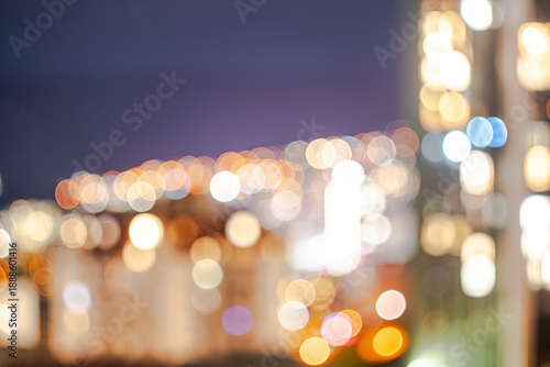 Wallpaper Mural City life in the night defocused Torontodigital.ca