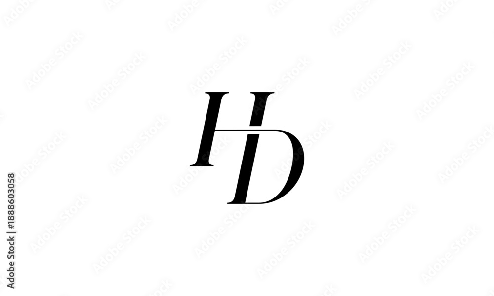 Obraz premium HD initial letters logo or HD monogram