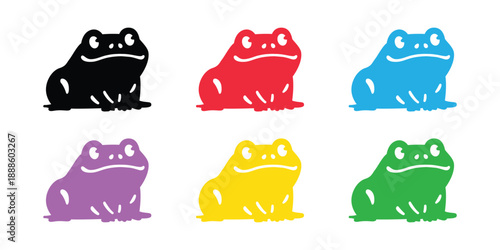 frog vector cartoon character Spade toad bullfrog icon mascot logo doodle symbol illustration design silhouette isolated