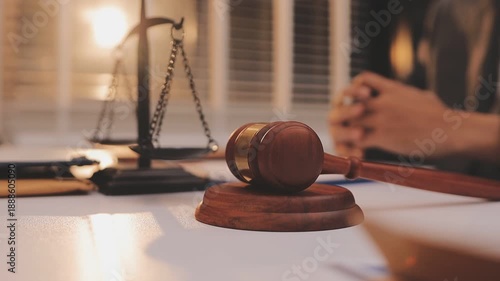Lawyer explained to the client about the law that must be brought against the court case.