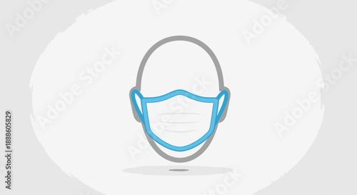 vector illustration of a pair of blue heads