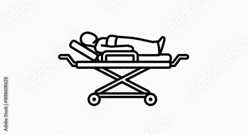 hospital bed vector