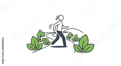 Woman holding a green plant