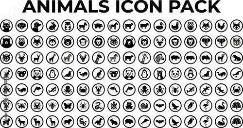 Photography Animals icon set