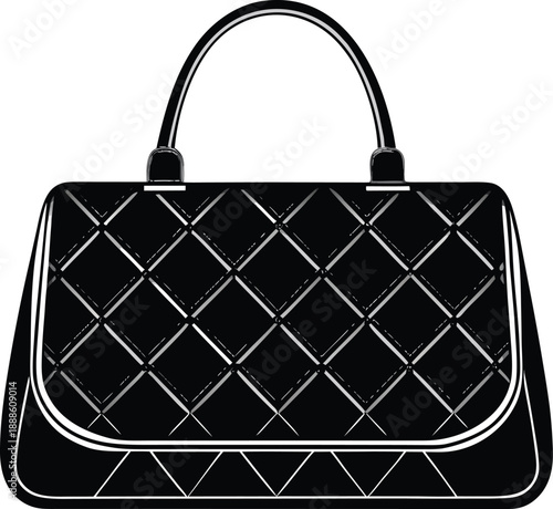 A luxurious, golden handbag is centrally positioned against a clean white background. The bag is composed of quilted, diamond-patterned material on its front flap and body, contrasting with the smooth