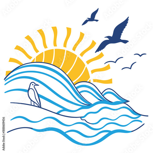 Ocean Waves Vector Icon