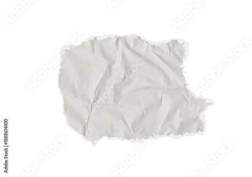 Old rip shape fragment includes blank notepad, crumpled memo post. Similar tear vector fragment. Realistic torn paper note vector piece features white sticky notebook texture.