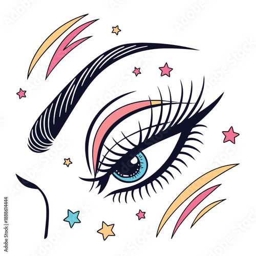 Colorful Eye Art Icon