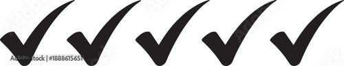 Black checkmarks on white background symbols verification desi