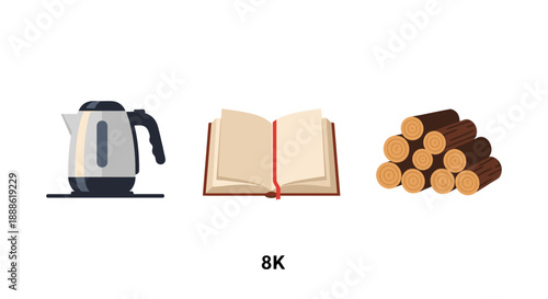 Conceptual illustration featuring a vintage lantern, a winding road, and star icons, symbolizing guidance, journey, and achievement, set against a clean white background.