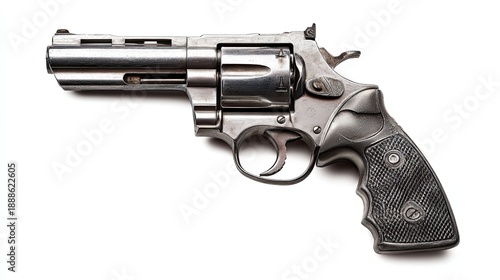Wallpaper Mural Metal handgun revolver pistol isolated on a clean white background Torontodigital.ca