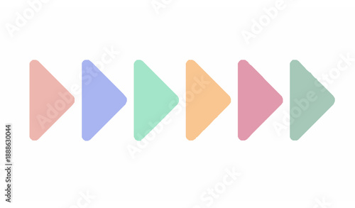 Pastel Gradient Arrow Vector Set with Soft Colorful Directional Signs for Web and Design