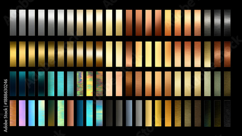 Metallic Color Swatches Gradients and Textures Collection