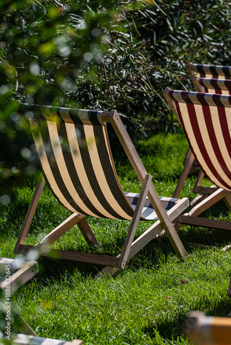 Wallpaper Mural Old styled chairs in the garden Torontodigital.ca