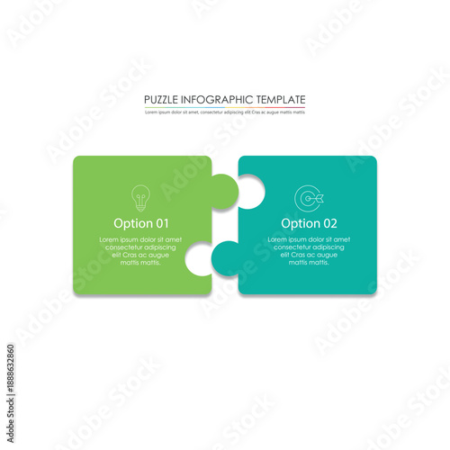 puzzle infographic design with 6 step, graph to describe the steps	