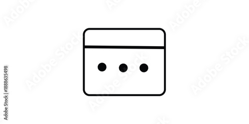 Browser Window Icon with Ellipsis - Web Interface and More Options Symbol