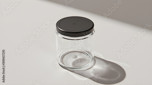 Glass Jar Mockup with Lid — Neutral Product Packaging

