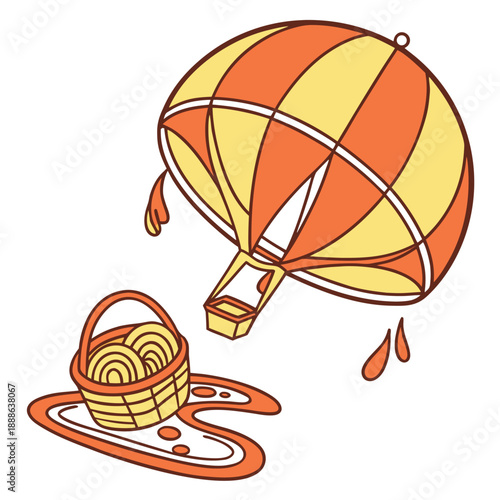 Colorful Jalebi Sweet Icon