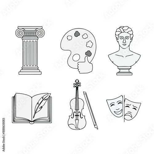 Classical Art and Music Symbols Collection