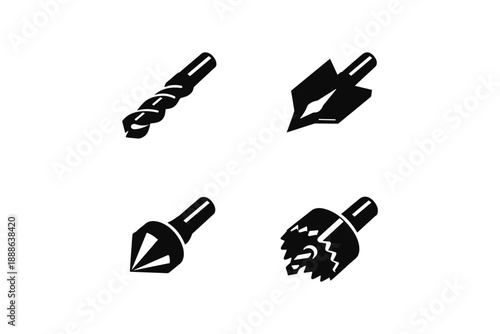 Drill Bits Collection Icon