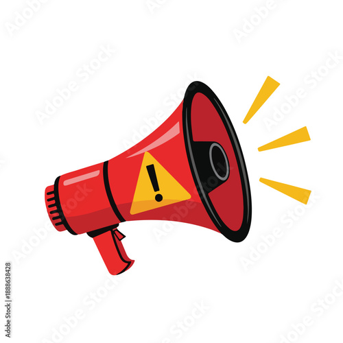 Megaphone with Warning Symbol