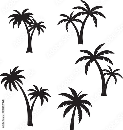set of palm trees