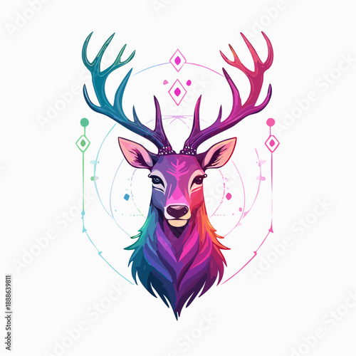 deer head vector illustration isolated