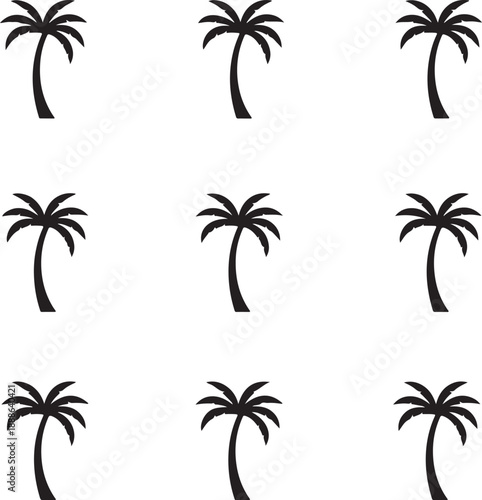 set of palm trees