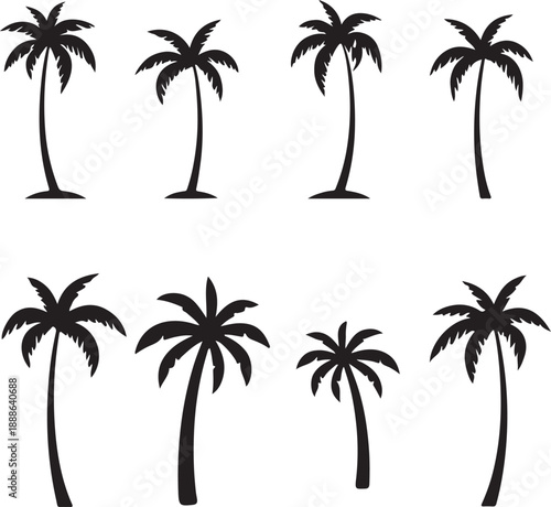 set of palm trees
