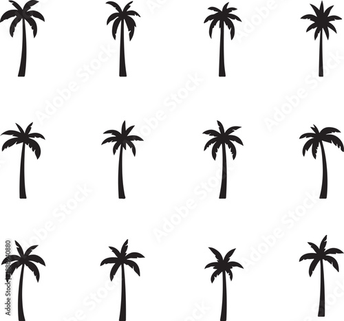 set of palm trees