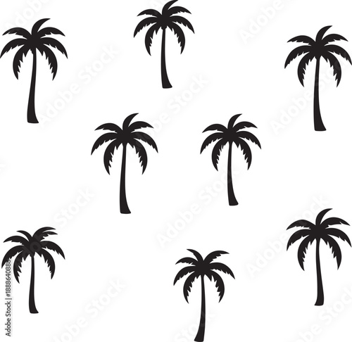 set of palm trees