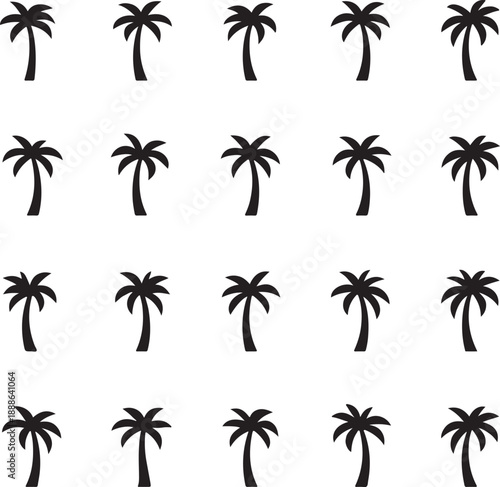 set of palm trees