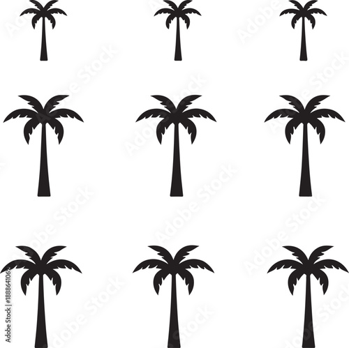 set of palm trees