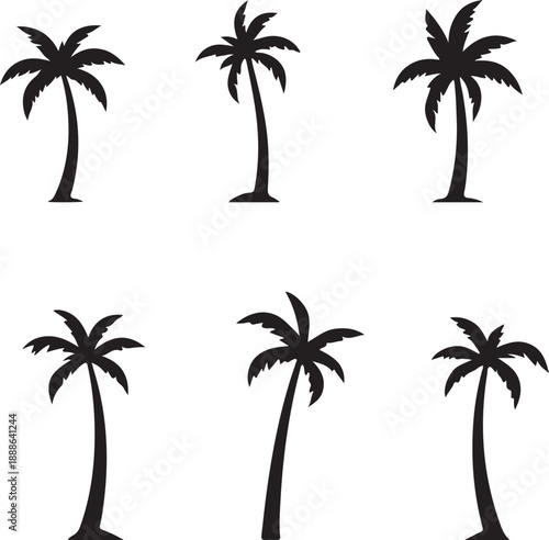 set of palm trees