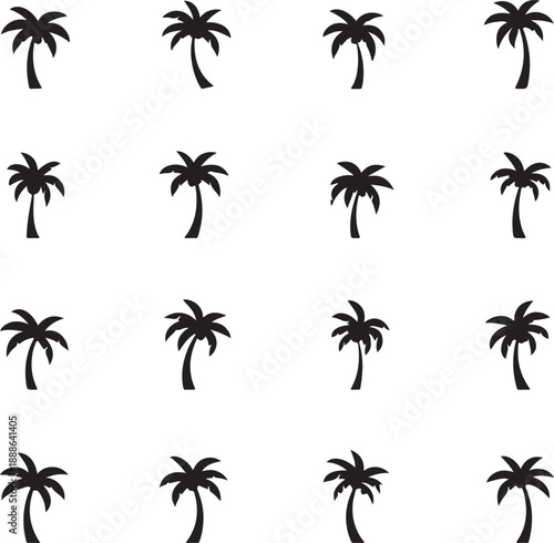 set of palm trees