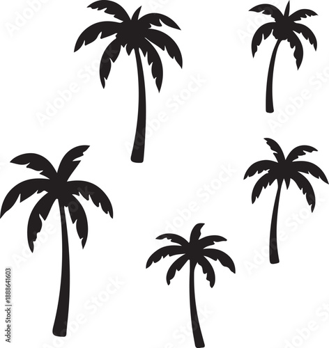 set of palm trees