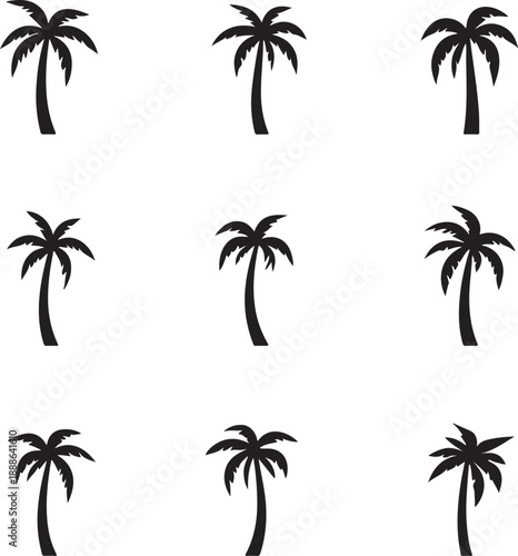set of palm trees