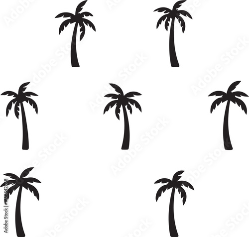 set of palm trees