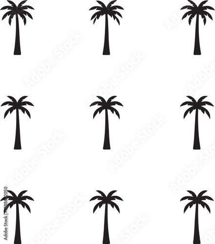 set of palm trees