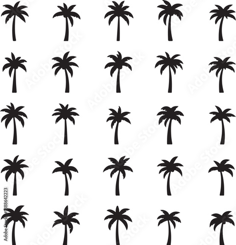 set of palm trees